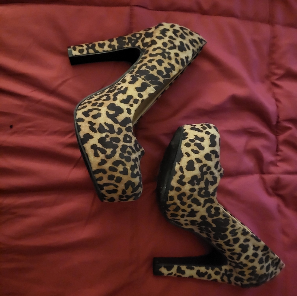 Leopard print chunky heels - Picture 6 of 7